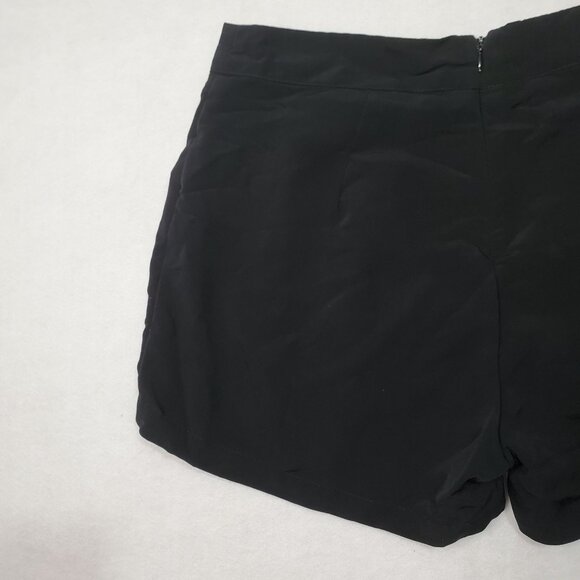 Endless Shorts Black Polyester Pleated Hem Women's 4 - Picture 13 of 16